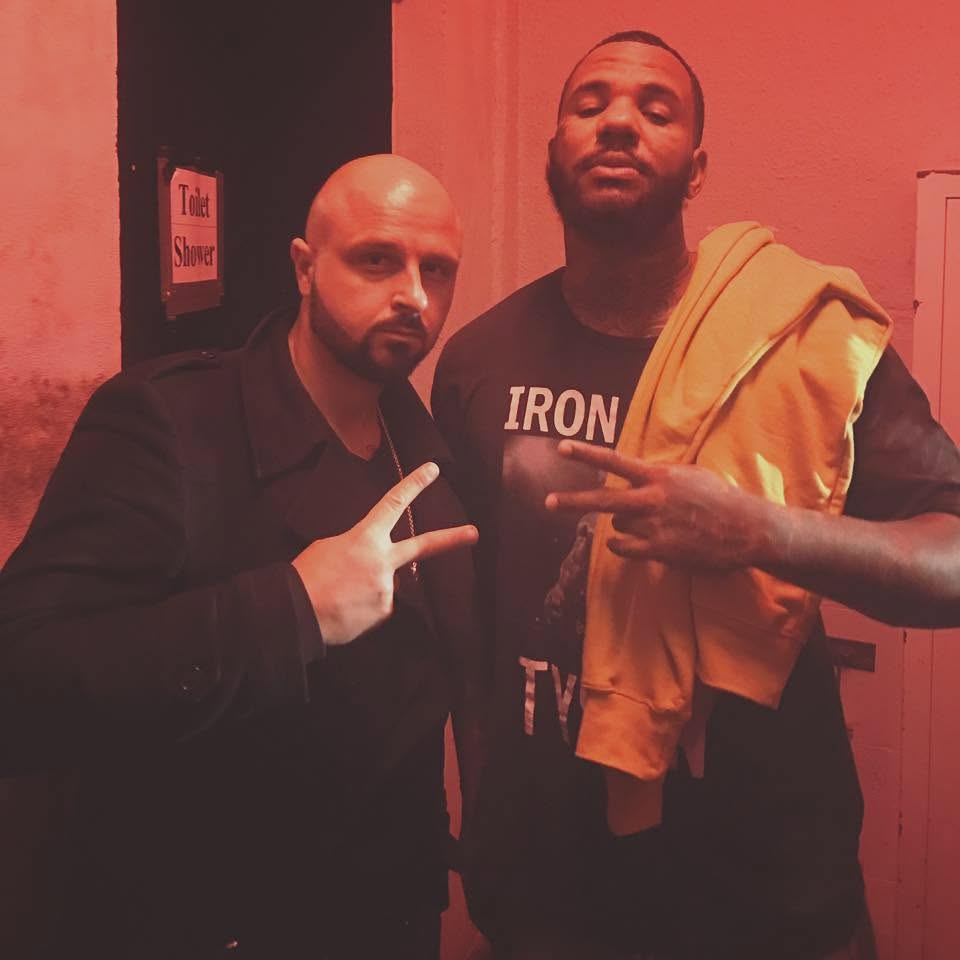 Andy Kürzinger zusammen mit dem US-Rapper The Game.