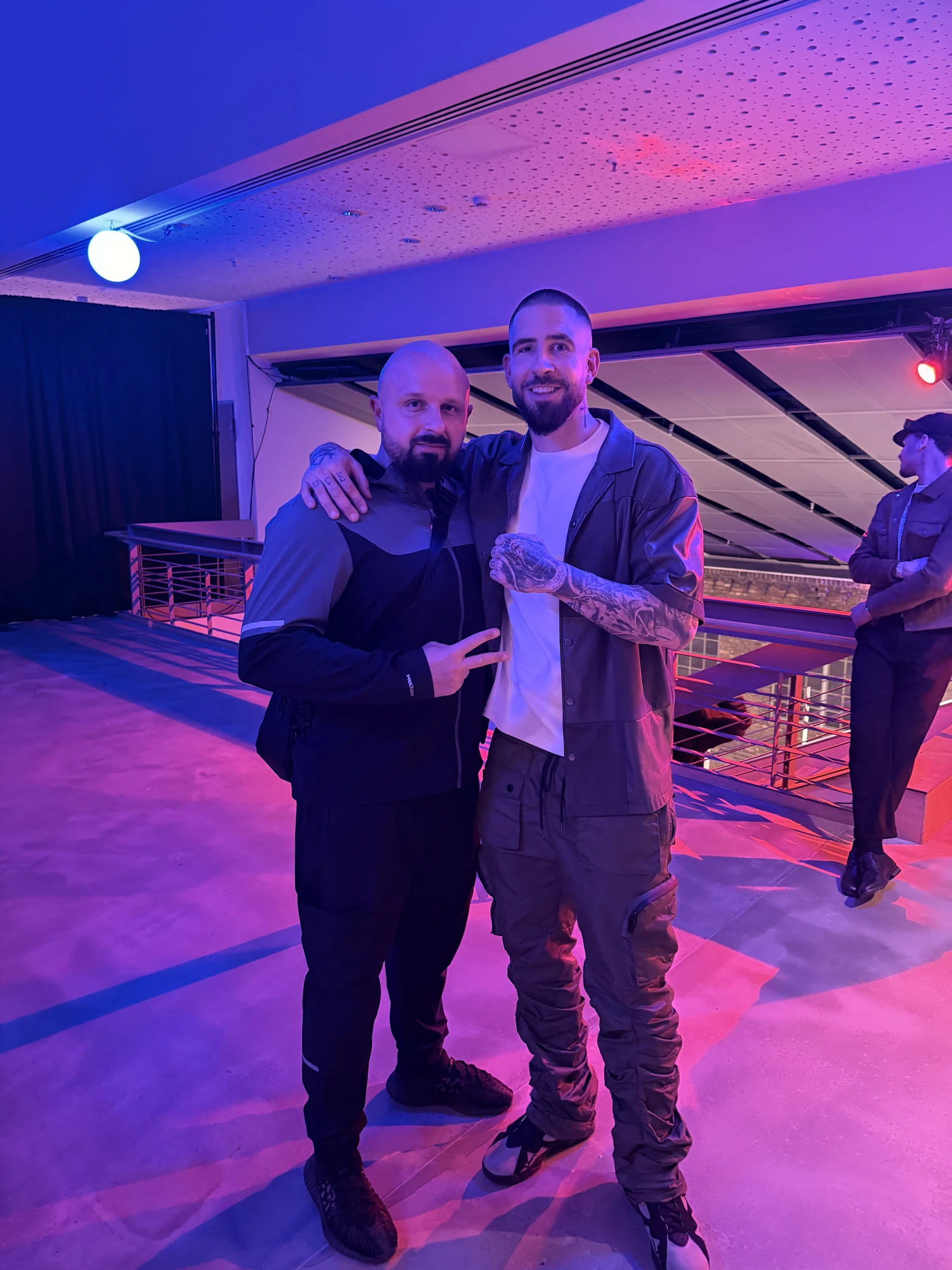 Andy Kürzinger mit Silla, einem seiner ersten Kunden in der Rap-Branche.