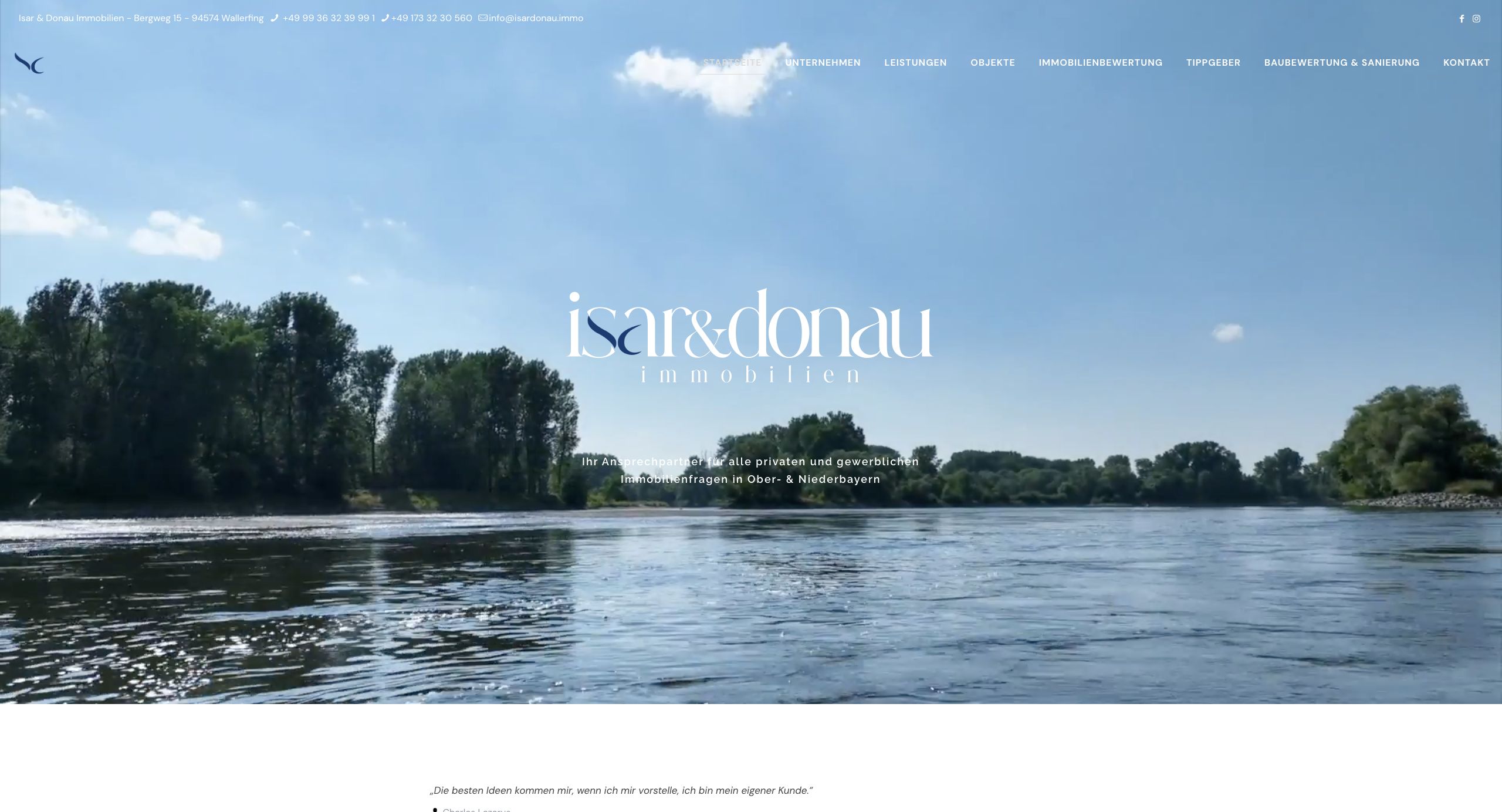 Isar & Donau Immobilien – Website von Design Now